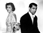 publicity for 'The Awful Truth' with Cary Grant and Asta