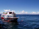 Tragflügelboot auf dem Titicacasee