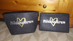 Filztäschchen: links 17x28x8cm, rechts 17x26cm (Verkauft) - 8 Euro/Stück