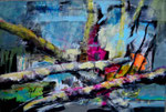 Lagerfeuer , Acryl auf Leinen, 90 x 140 cm 