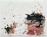 Solidified Echoes II, oil and oil stick on paper, 21" x 28", 2024