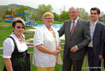 Eröffnung Berndlbad - GR Stefanie Mannhart, Dorothea Schittenhelm, Dr. Pröll und Bgm. Chrstian Gepp