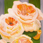Rosen I, Öl auf Leinwand, 50/50 cm, Barbara Rank, 280 Euro