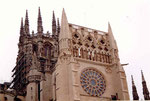 la façade de la cathédrale de Burgos et sa rosace