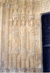 Bourges: le côté gauche du porche de la cathédrale St Etienne