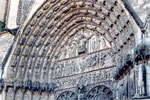 Bourges: le tympan du porche de la cathédrale St Etienne