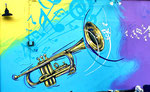 Trumpet Mural Jazz Festival Mardi Gras New Orleans Nola Louisiana
