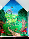 Fairy Tale Whimsical Castle Mural 15' x 12 Fort Worth Tx