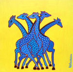 Africa_ Giraffes Blue © Pepponi Art