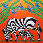 Africa_Tinga-Tinga Zebras © Pepponi Art