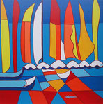 Abstract_ Sailing Boats I © Pepponi Art