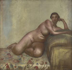 Arthur B. Carles (American, 1882-1952), "Nude", 1920, oil on canvas, 24.125" x 25.125" 