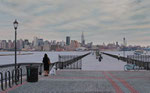 Fred Danziger, "Across the Hudson", 48" x 78", oil on canvas