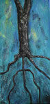 Wurzelbaum - Mischtechnik 40 x 80  €120