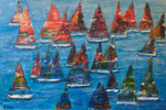 Gegen den Wind - Acryl 60 x 40 € 110