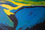 Abwärts Acryl 80 x 60