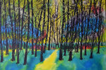Lichtung - Tusche/Airbrush 80 x 60 = € 130