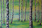 Bäume abstrakt 1 - Acryl 100 x 60 = € 180 incl. Rahmen