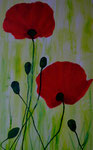 Mohnblüte - Acryl 40 x 80 €120