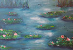 Seerosen - Acryl 60 x 40 = 130