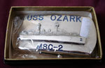 USS OZARK MSC-2 BUCKLE CIRCA 1960's