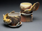 Muddy Bottoms Mugs and Saucers by Catherine Stasevich