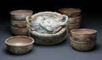 Fine Basket of Fish Casserole with Panfish Bowls by Catherine Stasevich