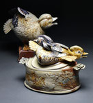 Carolina Wood Ducks Casserole with Call Duck Gravy Boat by Catherine Stasevich