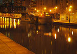 Canal de l'Ourcq, la nuit