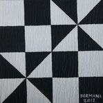 Black and White Harmony III, 2012, Acrylic Painting on Paper ( 15 x 15 cm )