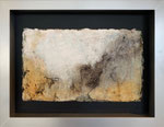 Marmormehl-Sumpfkalk auf Seidelbastpapier - Objektrahmen ca. 34,5 x 44,5 cm