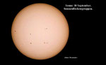 Sonne mit Sonnenflecken. 18 September 2025
