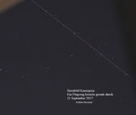Sternbild Kassiopeia. 21 September 2017