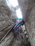 schöner Stemmkamin, Rucksack nachziehen, 7. Sl