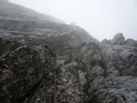 6. Seillänge, kurze Risse