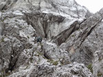 2. Seillänge, unterhalb des großen Lochs