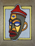 003 - 2018 - The Iron mask (2018) - schilderstuk op Schildersdoek H 60,0 x B 50,0 CM - Acrylverf -  (Part bezit)