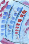 007 - 2020  " Crises, what Crises?" 2020 schilderstuk 240 gr Stonepaper 31,3 X 23,3 CM    Acrylverf.