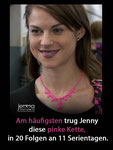 Jenny most often wore this pink necklace - in 20 episodes on 11 series days.
