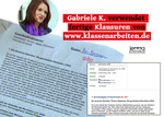 Gabriele K. uses exam papers provided by www.klassenarbeiten.de (tests.de)