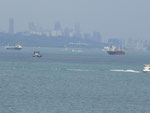 Hafen-Einfahrt in Singapur