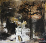 Claire de Lune, huile sur toile 65X60,  indisponible