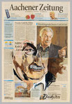 James Last, 2015, 35 x 51. Gouache und Tempera auf Zeitungspapier