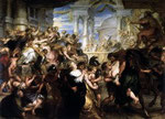 L'enlèvement des Sabines, tableau de Rubens (1635-37)