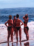 Women on the Beach (1), 9 x 12", 2006
