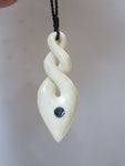 #54 front side with Paua shell, BACKSIDE Engraved