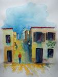 Studie Haus im Süden III, Aquarell 45x60 cm, 180 Euro ohne Rahmen