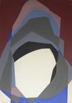 Abstraite, citoyenne du monde (huile sur carton, 50 x 65 cm, coll. part. PSJ)