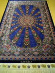 QUM silk  ザロチャラクサイズ　Aboulghasem Jeddi工房 青 コバルトブルー ゴンバディ