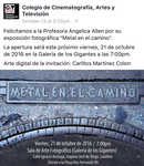 Facebook CCAT- Colegio de Cinematografía, Artes y Televisión. October 13, 2016